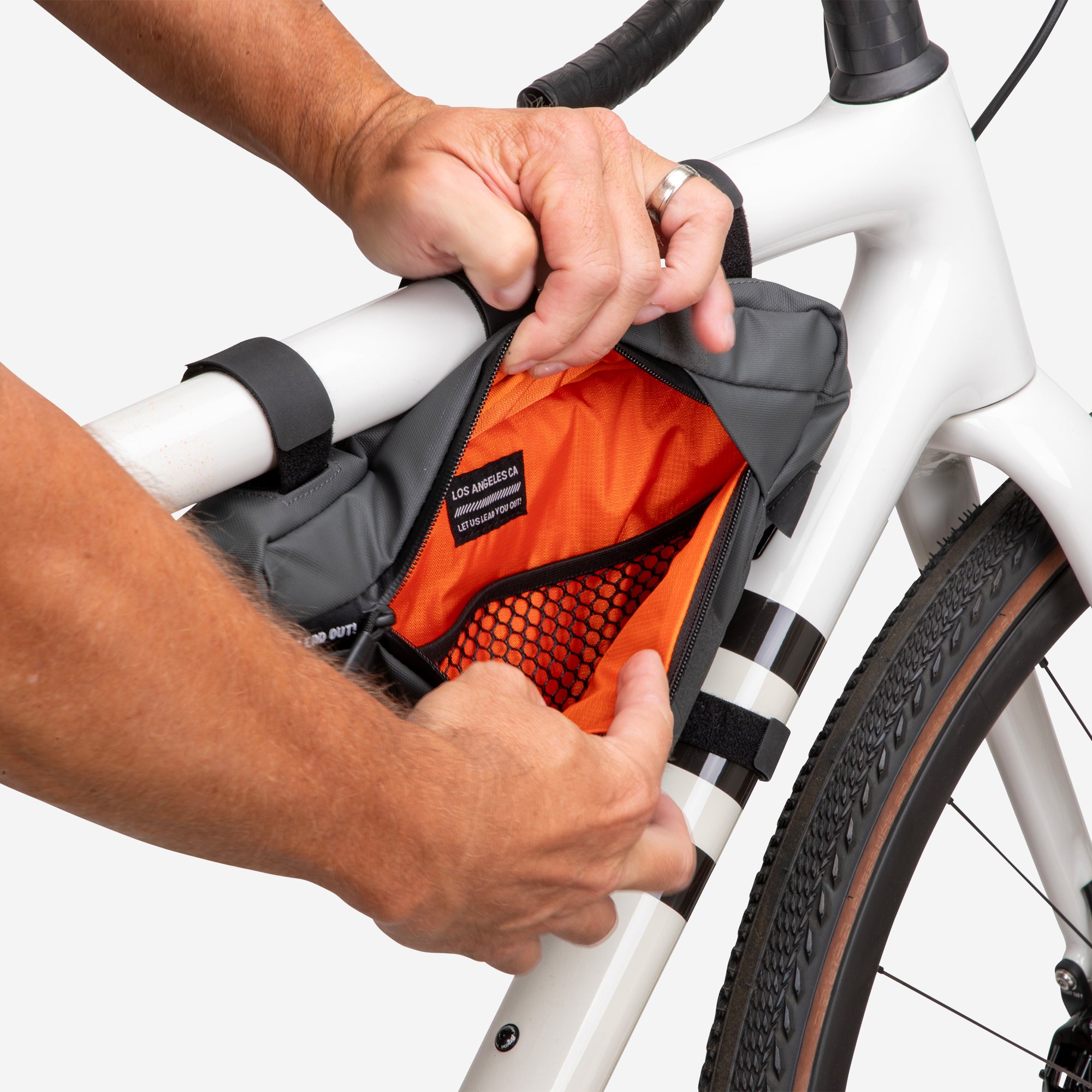 Lead Out! Premium Mini Frame Bag Charcoal for Cyclists